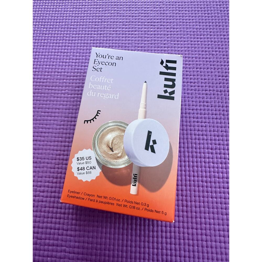 Kulfi You're An Eyecon: Kajal Eyeliner & Zari Eyes Eyeshadow Makeup Set NEW